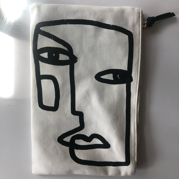 Canvas Abstract Large Clutch BRAND NEW - Picture 3 of 4